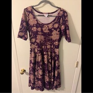 Floral Purple Dress lularoe Nicole
